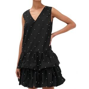 NEW SEA alberta pearl tank bubble dress in black
